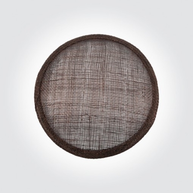 Base de sinamay marrón chocolate de 14 cm. | B1-A | Tejidos, telas, complementos, tocados,sombrerería, plumas, tiras, encajes, bordados, botones, moda.