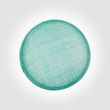 Base de sinamay verde jade de 14 cm. | B1-C | Tejidos, telas, complementos, tocados,sombrerería, plumas, tiras, encajes, bordados, botones, moda.