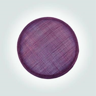 Base de sinamay morada de 14 cm. | B1-J | Tejidos, telas, complementos, tocados,sombrerería, plumas, tiras, encajes, bordados, botones, moda.