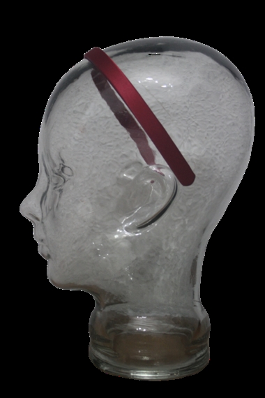 Diadema / pasada forrada Burdeos | D1 | Tejidos, telas, complementos, tocados,sombrerería, plumas, tiras, encajes, bordados, botones, moda.