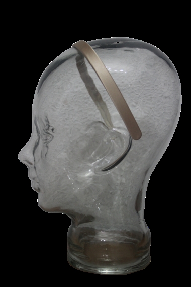 Diadema / pasada forrada beige | D12 | Tejidos, telas, complementos, tocados,sombrerería, plumas, tiras, encajes, bordados, botones, moda.