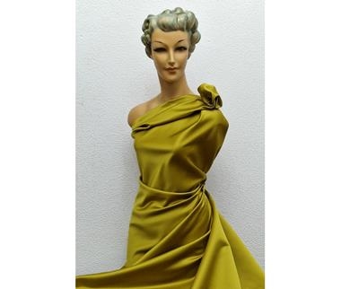 Raso duquesa verde oliva | 0247 | Tejidos, telas, complementos, tocados,sombrerería, plumas, tiras, encajes, bordados, botones, moda.