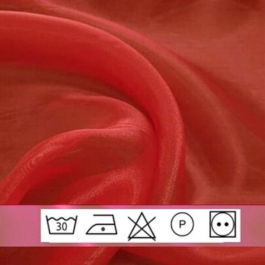Organza cristal roja | 0257 | Tejidos, telas, complementos, tocados,sombrerería, plumas, tiras, encajes, bordados, botones, moda.