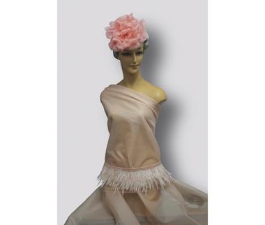 Organza rosa nude | 0040 | Tejidos, telas, complementos, tocados,sombrerería, plumas, tiras, encajes, bordados, botones, moda.