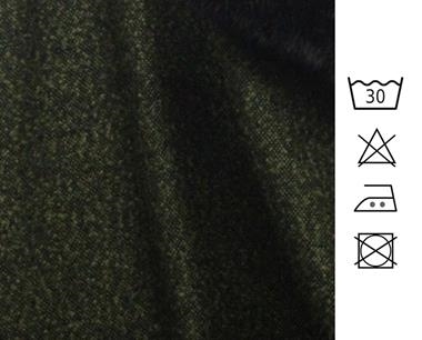 Chanel sablé en tonos verdes | 0047 | Tejidos, telas, complementos, tocados,sombrerería, plumas, tiras, encajes, bordados, botones, moda.