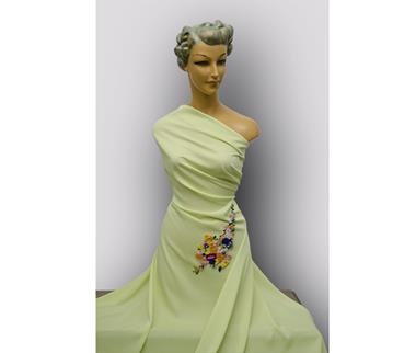 Crepé verde lima | 0065 | Tejidos, telas, complementos, tocados,sombrerería, plumas, tiras, encajes, bordados, botones, moda.