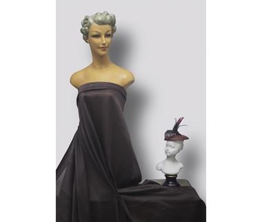 Organza flameada marrón glacé | 0082 | Tejidos, telas, complementos, tocados,sombrerería, plumas, tiras, encajes, bordados, botones, moda.