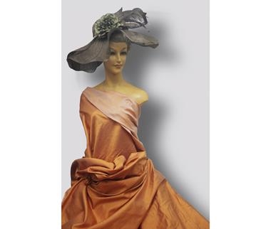 Mikado bicara colores salmón y sésamo | 0090 | Tejidos, telas, complementos, tocados,sombrerería, plumas, tiras, encajes, bordados, botones, moda.