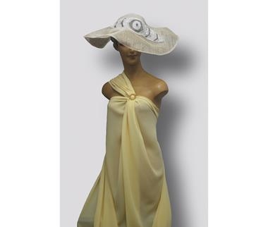 Crepé amarillo vainilla | 0099 | Tejidos, telas, complementos, tocados,sombrerería, plumas, tiras, encajes, bordados, botones, moda.