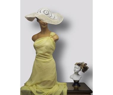 Chifón amarillo vainilla | 0100 | Tejidos, telas, complementos, tocados,sombrerería, plumas, tiras, encajes, bordados, botones, moda.