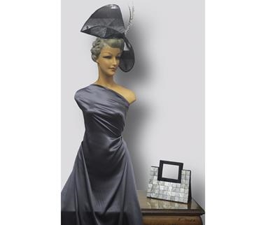 Satén gris | 0119 | Tejidos, telas, complementos, tocados,sombrerería, plumas, tiras, encajes, bordados, botones, moda.