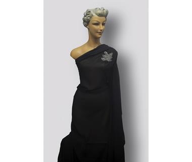 Gasa  negra | 0128 | Tejidos, telas, complementos, tocados,sombrerería, plumas, tiras, encajes, bordados, botones, moda.