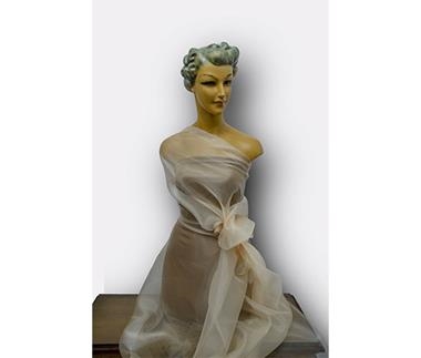 Organza beige | 0149 | Tejidos, telas, complementos, tocados,sombrerería, plumas, tiras, encajes, bordados, botones, moda.