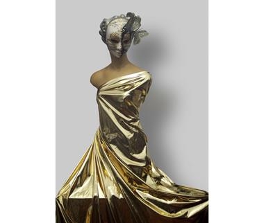 Lycra color oro (lamé elástico) | 0185 | Tejidos, telas, complementos, tocados,sombrerería, plumas, tiras, encajes, bordados, botones, moda.