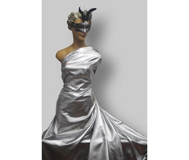 Tejido metalizado color plata ( lamé ) | 0186 | Tejidos, telas, complementos, tocados,sombrerería, plumas, tiras, encajes, bordados, botones, moda.