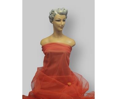 Tul  duro naranja  de tacto sedoso  | 0190 | Tejidos, telas, complementos, tocados,sombrerería, plumas, tiras, encajes, bordados, botones, moda.