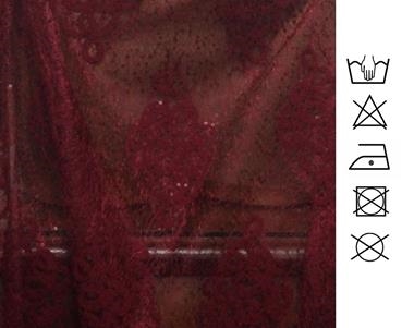 Encaje  de guipur Burdeos bordado, con lentejuelas y dos blondas  | ENC-003 | Tejidos, telas, complementos, tocados,sombrerería, plumas, tiras, encajes, bordados, botones, moda.