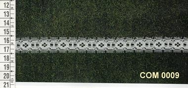 Entredós de encaje blanco | COM-0009 | Tejidos, telas, complementos, tocados,sombrerería, plumas, tiras, encajes, bordados, botones, moda.