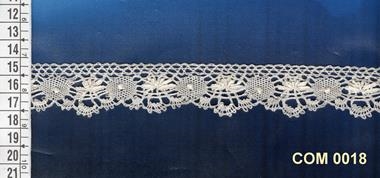 Puntilla de encaje de bolillos crudo | COM-0018 | Tejidos, telas, complementos, tocados,sombrerería, plumas, tiras, encajes, bordados, botones, moda.