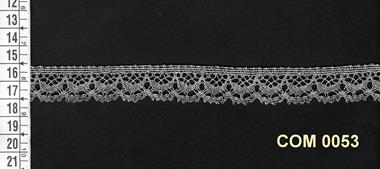 Puntilla de encaje  de bolillos plata | COM-0053 | Tejidos, telas, complementos, tocados,sombrerería, plumas, tiras, encajes, bordados, botones, moda.
