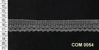 Puntilla de encaje  plateada | COM-0054 | Tejidos, telas, complementos, tocados,sombrerería, plumas, tiras, encajes, bordados, botones, moda.