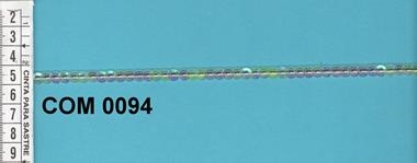 Tira de lentejuelas trasparentes e irisadas | COM-0094 | Tejidos, telas, complementos, tocados,sombrerería, plumas, tiras, encajes, bordados, botones, moda.