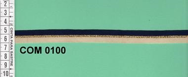 Tapacosturas azul marino, dorado y beige | COM-0100 | Tejidos, telas, complementos, tocados,sombrerería, plumas, tiras, encajes, bordados, botones, moda.