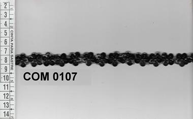 Tira de flores de lentejuelas negras | COM-0107 | Tejidos, telas, complementos, tocados,sombrerería, plumas, tiras, encajes, bordados, botones, moda.