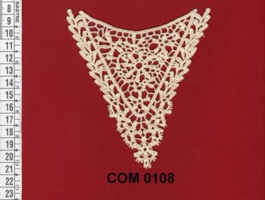 Cuello de encaje color natural | COM-0108 | Tejidos, telas, complementos, tocados,sombrerería, plumas, tiras, encajes, bordados, botones, moda.