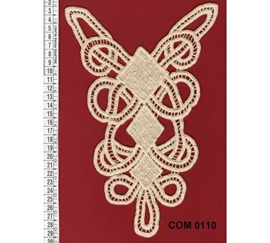 Cuello de encaje de bolillos color natural | COM-0110 | Tejidos, telas, complementos, tocados,sombrerería, plumas, tiras, encajes, bordados, botones, moda.