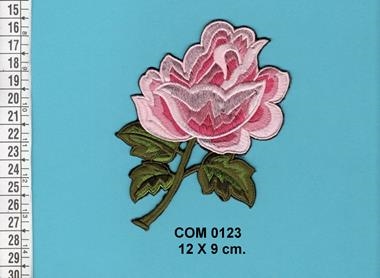 Aplicación termoadhesiva  | COM-0123 | Tejidos, telas, complementos, tocados,sombrerería, plumas, tiras, encajes, bordados, botones, moda.