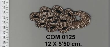 Aplicación color oro rosa | COM-0125 | Tejidos, telas, complementos, tocados,sombrerería, plumas, tiras, encajes, bordados, botones, moda.