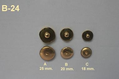 Botón  con centro semiesférico dorado con fondo  verde oliva claro / pistacho y  filo dorado  | B24 | Tejidos, telas, complementos, tocados,sombrerería, plumas, tiras, encajes, bordados, botones, moda.