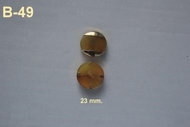 Botón imitación ámbar con dorado (23 mm) | B49 | Tejidos, telas, complementos, tocados,sombrerería, plumas, tiras, encajes, bordados, botones, moda.