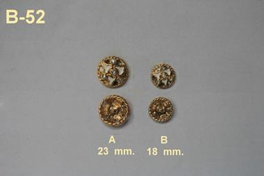 Botón Chanel dorado con esmalte blanco y cristales  | B52 | Tejidos, telas, complementos, tocados,sombrerería, plumas, tiras, encajes, bordados, botones, moda.