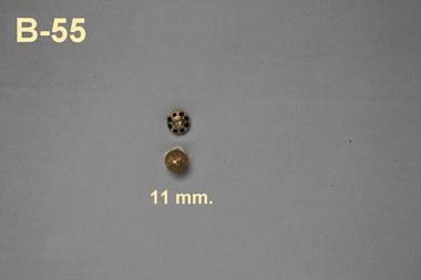 Botón joya redondo dorado con cristales de colores (11 mm) | B55 | Tejidos, telas, complementos, tocados,sombrerería, plumas, tiras, encajes, bordados, botones, moda.