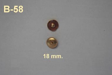 Botón rosa nude oscuro con centro semiesférico y filo dorados (18 mm) | B58 | Tejidos, telas, complementos, tocados,sombrerería, plumas, tiras, encajes, bordados, botones, moda.