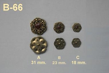 Botón dorado con relieve y centro marrón purpúreo moteado  | B66 | Tejidos, telas, complementos, tocados,sombrerería, plumas, tiras, encajes, bordados, botones, moda.