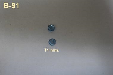 Botón transparente celeste  estriado (11 mm) | B91 | Tejidos, telas, complementos, tocados,sombrerería, plumas, tiras, encajes, bordados, botones, moda.