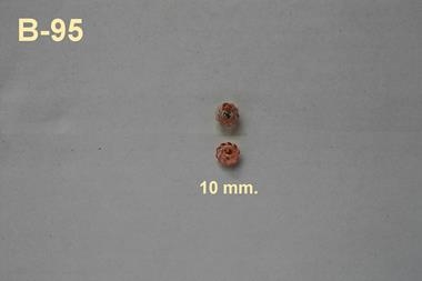 Botón transparente anaranjado,  estriado con cristal en el centro (10 mm) | B95 | Tejidos, telas, complementos, tocados,sombrerería, plumas, tiras, encajes, bordados, botones, moda.