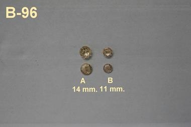 Botón transparente ámbar, estriado  | B96 | Tejidos, telas, complementos, tocados,sombrerería, plumas, tiras, encajes, bordados, botones, moda.