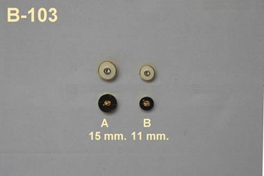 Botón imitación esmalte color blanco roto, con cristal en el centro y filo dorado | B103 | Tejidos, telas, complementos, tocados,sombrerería, plumas, tiras, encajes, bordados, botones, moda.