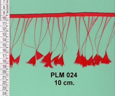 Fleco de plumas de antena rojo | PLM-024 | Tejidos, telas, complementos, tocados,sombrerería, plumas, tiras, encajes, bordados, botones, moda.